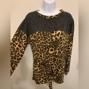 First Love Animal Print Top Size Medium